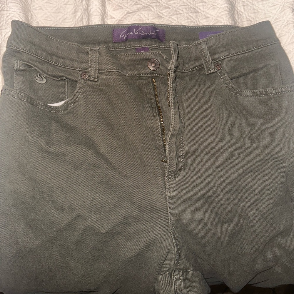 Dork green women pants